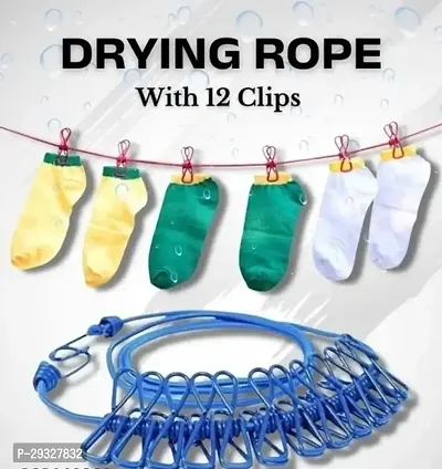 Multi Functional Drying Rope with 12 Clips