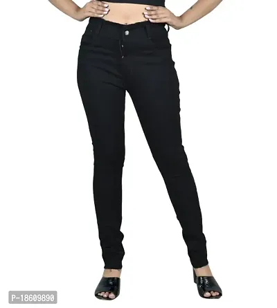 Classic Denim Lycra Solid Jeans for Women
