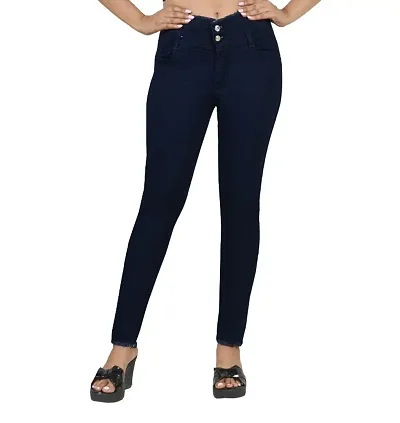 Oxy Denim Women's Slim Fit Stretchable Denim Jeans Casual Regular Skinny Fit Black Jeans for Girl's