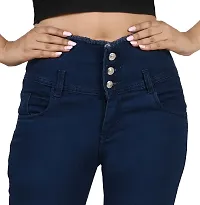 Classic Denim Lycra Solid Jeans for Women-thumb3