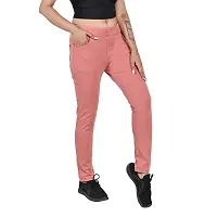 Classic Cotton Blend Solid Trousers for Women-thumb4