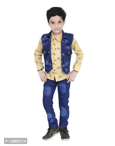 saurabhanchal  yellow denim clothing sets for boys (6months-10years) in different colours