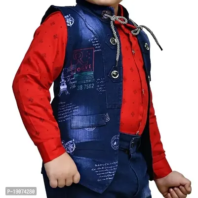 saurabhanchal  red denim clothing sets for boys (6months-10years) in different colours-thumb4