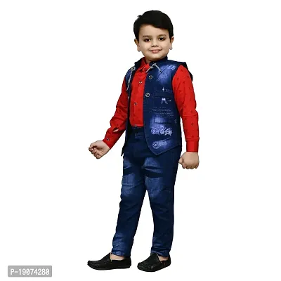 saurabhanchal  red denim clothing sets for boys (6months-10years) in different colours-thumb3