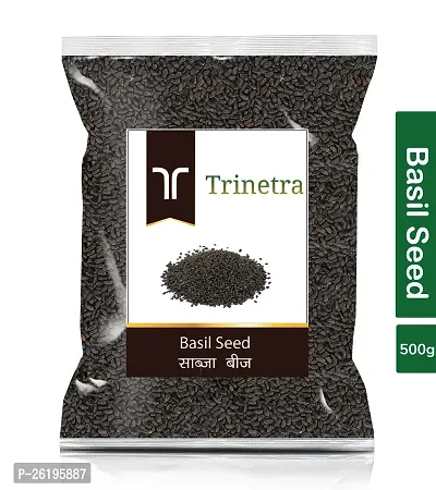 Trinetra Sabja Seed (Basil Seed) 500gm Pack-thumb0
