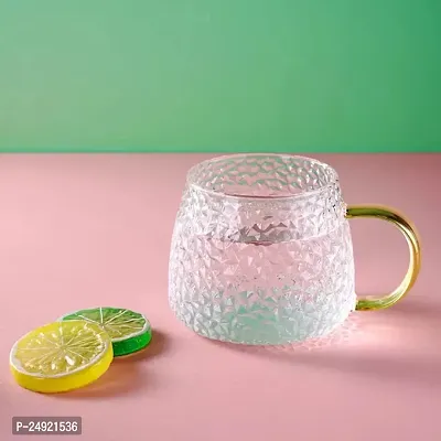 MUAC 440 ml Tea Cup for Drinking Lemon Tea, Green Tea, Coffee, Milk (Color:- Transparent) (2cup)-thumb4