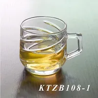 MUAC Tea and Coffee Cup Glass Mug, Used for Green Tea, Lemon Tea Cup (205 ml) (Set of 6)-thumb1
