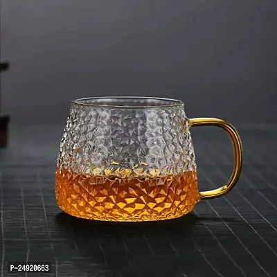 MUAC Drinking Mug for Cocktails, Water, Soda, Juice, Milk, Coffee, Cappuccino, Latte, Espresso, Americano, Coke Teacup (Transparent, 440ML) (2cup)