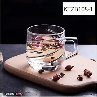 MUAC Tea and Coffee Cup Glass Mug, Used for Green Tea, Lemon Tea Cup (205 ml) (Set of 6)-thumb3