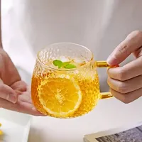 MUAC 440 ml Tea Cup for Drinking Lemon Tea, Green Tea, Coffee, Milk (Color:- Transparent) (2cup)-thumb2