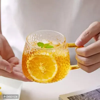 MUAC 440 ml Tea Cup for Drinking Lemon Tea, Green Tea, Coffee, Milk (Color:- Transparent) (2cup)-thumb3