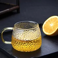 MUAC Glass Tea Coffee Cappuccino Soup Bowl Jumbo Glass Cup Multipurpose Mug with Handle 440ml-thumb2