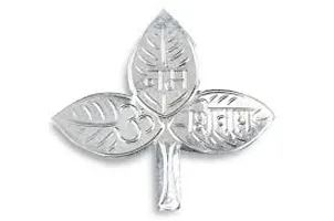 Original Silver Plate Belpatra/Bilva Leaves for Puja (wt. 2 Grams)-Silver Belpatra Will Make Sure That There is Positive Energy in The House-thumb1