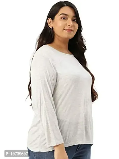 RUTE Women's Solid Regular Three-Quarter Sleeves T-Shirt-thumb2