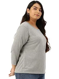 RUTE Women's Solid Regular Three-Quarter Sleeves T-Shirt-thumb1