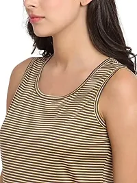 RUTE Brown T-Shirt Sleeveless for Women-thumb3