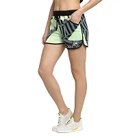 Rute Women Multi Cotton Slim Fit Solid Smart Shorts-thumb2