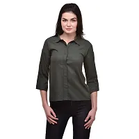 RUTE Women's Cotton Shirt(Dark Grey)_XL-thumb1