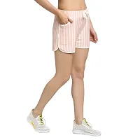 Rute Women Pink Slim Fit Self Design Smart Shorts-thumb2