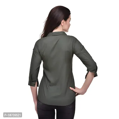 RUTE Women's Cotton Shirt(Dark Grey)_XL-thumb4