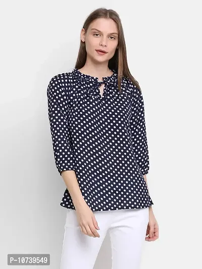 RUTE Women's Blue Georgette Raglan Printed Top with Plus Size (2XS to 10XL)