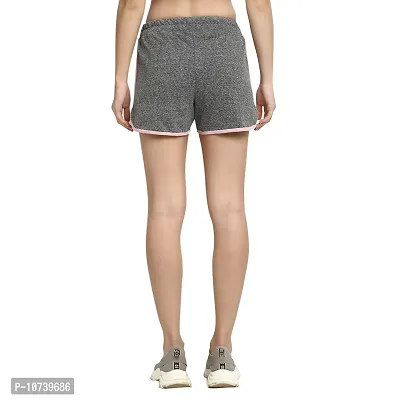 Rute Women Grey Slim Fit Smart Shorts-thumb5