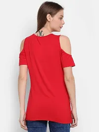 RUTE Women's Viscose Off Shoulder Solid Top with Plus Size (2XS to 10XL) Red-thumb4