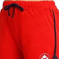 Rute Women Red Slim Fit Solid Smart Shorts-thumb3