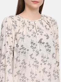 RUTE Women's Beige Viscose Raglan Floral Top with Plus Size (2XS to 10XL)-thumb3