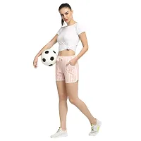 Rute Women Pink Slim Fit Self Design Smart Shorts-thumb1