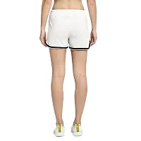 Rute Women White Slim Fit Cotton Solid Smart Shorts-thumb4