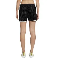 Rute Women Black Slim Fit Solid Smart Casual Shorts-thumb3