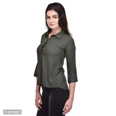 RUTE Women's Cotton Shirt(Dark Grey)_XL-thumb3