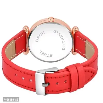 Bolun Red Leather Women Analog Watch-thumb3