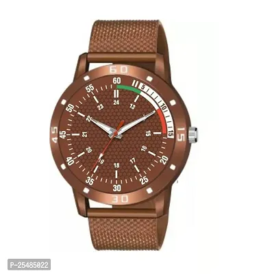 Bolun Brown Tri Dial With King Brown Bracelet PU Men And Boys Watch-thumb2