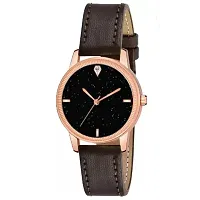 Bolun Black 4Figure Dial Rose Rl Cash Leather Brown Belt Analog Women and Girls Watch2-thumb1