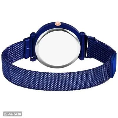 Bolun Rose And Bty Dial Meg Cash Blue Megnet Belt Girls and Women Analog Watch-thumb4