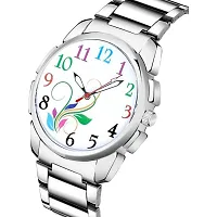 Stylish White Dial Analog Watch For Men-thumb1