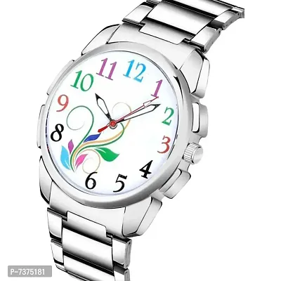 Stylish White Dial Analog Watch For Men-thumb2