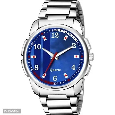 Stylish Blue Dial Analog Watch For Men-thumb0