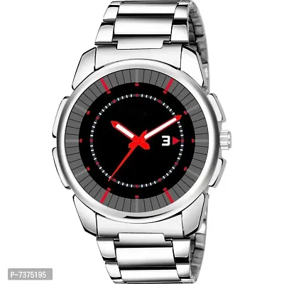 Stylish Black Dial Analog Watch For Men-thumb0