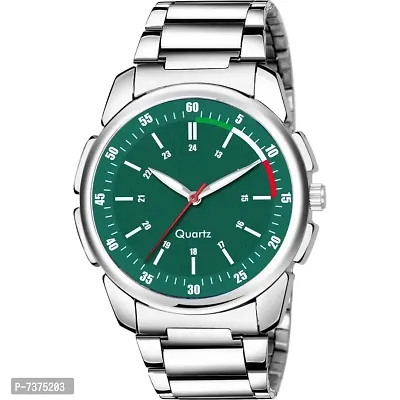 Stylish Green Dial Analog Watch For Men-thumb0