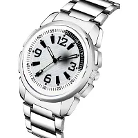 Stylish Silver Dial Analog Watch For Men-thumb1