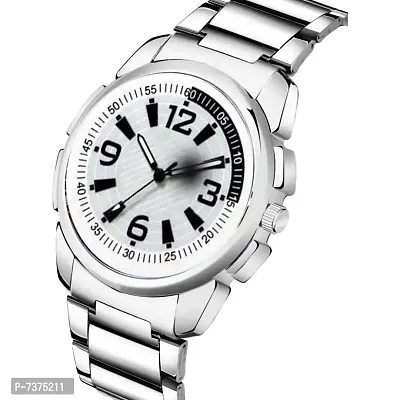 Stylish Silver Dial Analog Watch For Men-thumb2