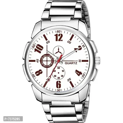 Stylish White Dial Analog Watch For Men