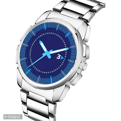 Stylish Blue Dial Analog Watch For Men-thumb2