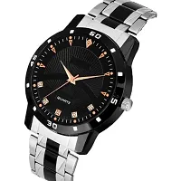 Stylish Black Dial Analog Watch For Men-thumb1