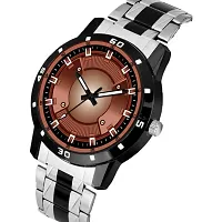 Stylish Brown Dial Analog Watch For Men-thumb1