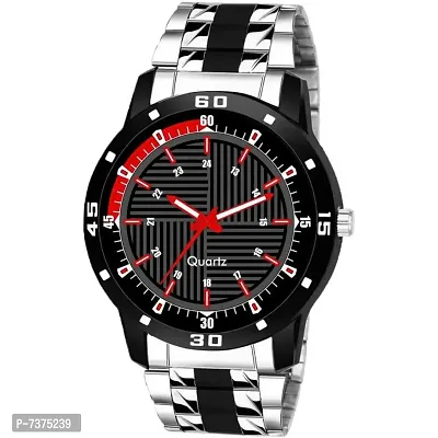 Stylish Black Dial Analog Watch For Men-thumb0