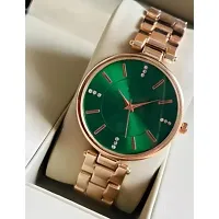 Bolun Green Dial Rose Metal BD Belt Analog Women Watch-thumb2